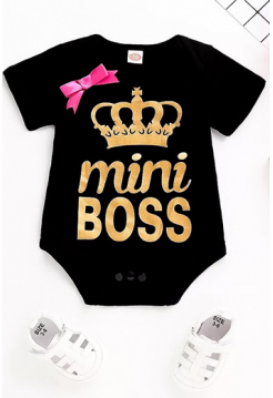 Ошатний дитячий бодік з бантиком Mini Boss